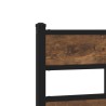 Tête de lit chêne fumé 100 cm fer et bois d'ingénierie 