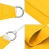 Voile de parasol tissu oxford carré 3,6x3,6 m jaune 
