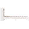 Lit bibliothèque sans matelas blanc 75x190cm bois de pin massif 