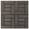 Carreaux de terrasse 22 pcs 30 x 30 cm 2 m² WPC Marron foncé 
