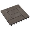 Carreaux de terrasse 22 pcs 30 x 30 cm 2 m² WPC Marron foncé 