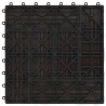 Carreaux de terrasse 22 pcs 30 x 30 cm 2 m² WPC Marron foncé 