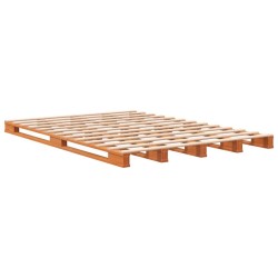Lit de palette sans matelas cire marron 140x200 cm pin massif 