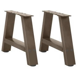 Pieds de table basse en forme de A, 2 pièces, 30 x (30-31) cm, acier 