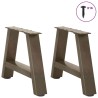 Pieds de table basse en forme de A, 2 pièces, 30 x (30-31) cm, acier 