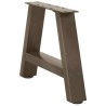 Pieds de table basse en forme de A, 2 pièces, 30 x (30-31) cm, acier 