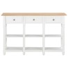 Table console Blanc 120x30x76 cm MDF 