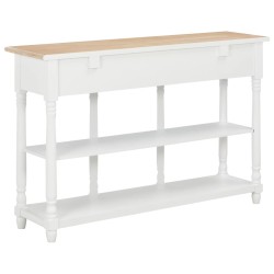 Table console Blanc 120x30x76 cm MDF 