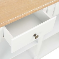 Table console Blanc 120x30x76 cm MDF 