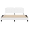 Cadre de lit sans matelas blanc 160x200 cm similicuir 