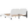 Cadre de lit sans matelas blanc 160x200 cm similicuir 