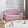 Canapé-lit pour enfants 2 places rose peluche douce 