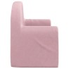Canapé-lit pour enfants 2 places rose peluche douce 