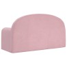Canapé-lit pour enfants 2 places rose peluche douce 