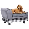Canapé pour chien Gris 57x34x36 cm Peluche 