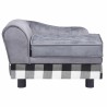 Canapé pour chien Gris 57x34x36 cm Peluche 