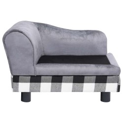 Canapé pour chien Gris 57x34x36 cm Peluche 