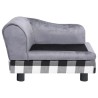 Canapé pour chien Gris 57x34x36 cm Peluche 