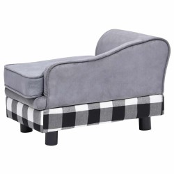 Canapé pour chien Gris 57x34x36 cm Peluche 