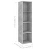 Meubles TV muraux 2 pcs Gris béton Bois d'ingénierie 