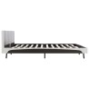Cadre de lit sans matelas gris et blanc similicuir 180x200 cm 