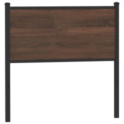 Tête de lit chêne marron 80 cm bois d'ingénierie et acier 