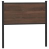 Tête de lit chêne marron 80 cm bois d'ingénierie et acier 