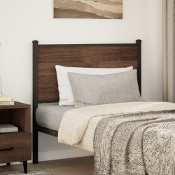Tête de lit chêne marron 80 cm bois d'ingénierie et acier 