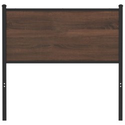 Tête de lit chêne marron 80 cm bois d'ingénierie et acier 