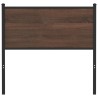 Tête de lit chêne marron 80 cm bois d'ingénierie et acier 
