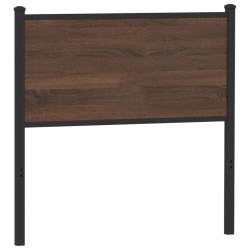 Tête de lit chêne marron 80 cm bois d'ingénierie et acier 