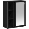 Armoire murale de salle de bain miroir chêne noir 50x21x60 cm 