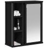 Armoire murale de salle de bain miroir chêne noir 50x21x60 cm 