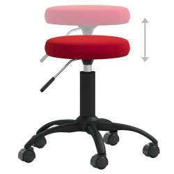 Chaise de salle à manger Rouge bordeaux Velours 