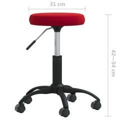 Chaise de salle à manger Rouge bordeaux Velours 