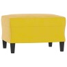 Fauteuil avec repose-pied jaune 60 cm velours 