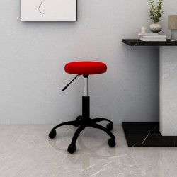 Chaise pivotante de bureau Rouge bordeaux Velours 