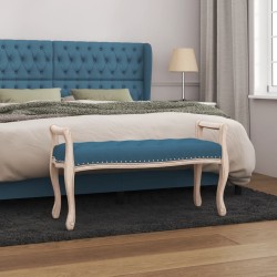 Banc Bleu 110x45x60 cm Velours 