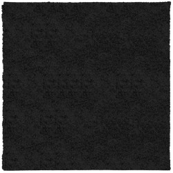 Tapis shaggy PAMPLONA poils longs moderne noir 160x160 cm 