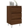 Tables de chevet 2 pcs chêne marron 40x35x69 cm bois ingénierie 