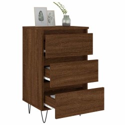 Tables de chevet 2 pcs chêne marron 40x35x69 cm bois ingénierie 