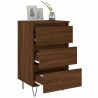Tables de chevet 2 pcs chêne marron 40x35x69 cm bois ingénierie 