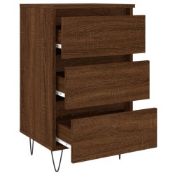 Tables de chevet 2 pcs chêne marron 40x35x69 cm bois ingénierie 