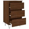 Tables de chevet 2 pcs chêne marron 40x35x69 cm bois ingénierie 