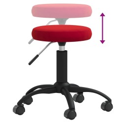Tabouret de massage Velours Rouge bordeaux 
