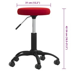 Tabouret de massage Velours Rouge bordeaux 