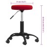Tabouret de massage Velours Rouge bordeaux 