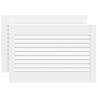 Portes d'armoire à persiennes 2pcs blanc 39,5x59,4cm pin massif 
