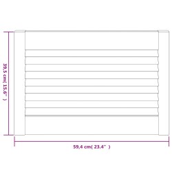 Portes d'armoire à persiennes 2pcs blanc 39,5x59,4cm pin massif 