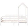 Lit de jour avec toit sans matelas blanc 90x190 cm bois massif 